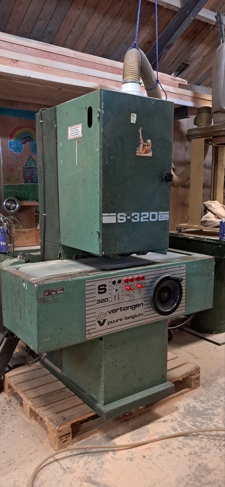 Breedbandschuurmachine S-320 Vertongen, Doe-het-zelf en Verbouw, Gereedschap | Schuurmachines, Ophalen, Gebruikt, 1200 watt of meer
