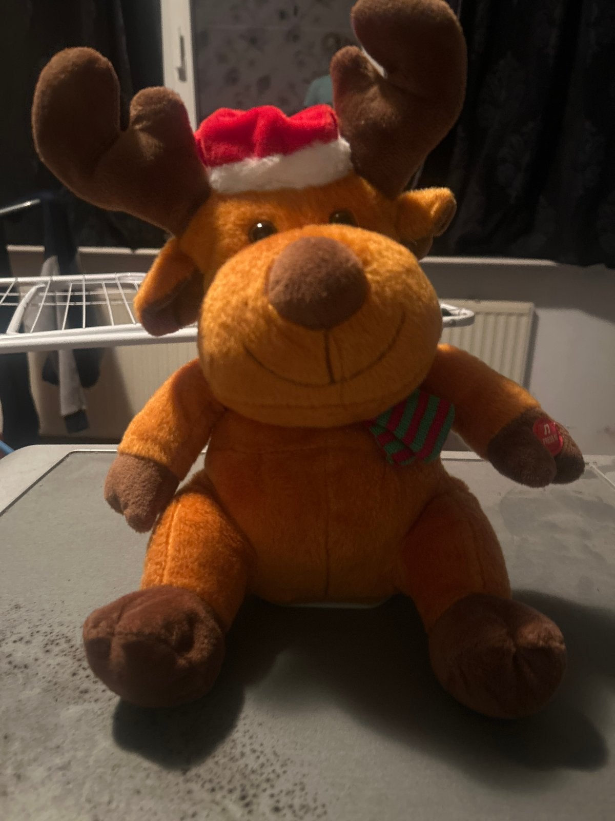 Kerst rendier knuffel met geluid, Gebruikt, Met geluid, Overige karakters, Overige typen
