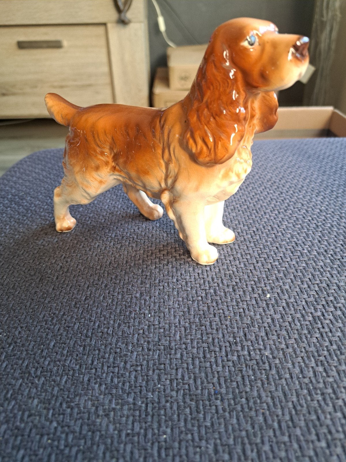Handbeschilderd beeld  cocker spaniel, Ophalen of Verzenden, Gebruikt, Dier