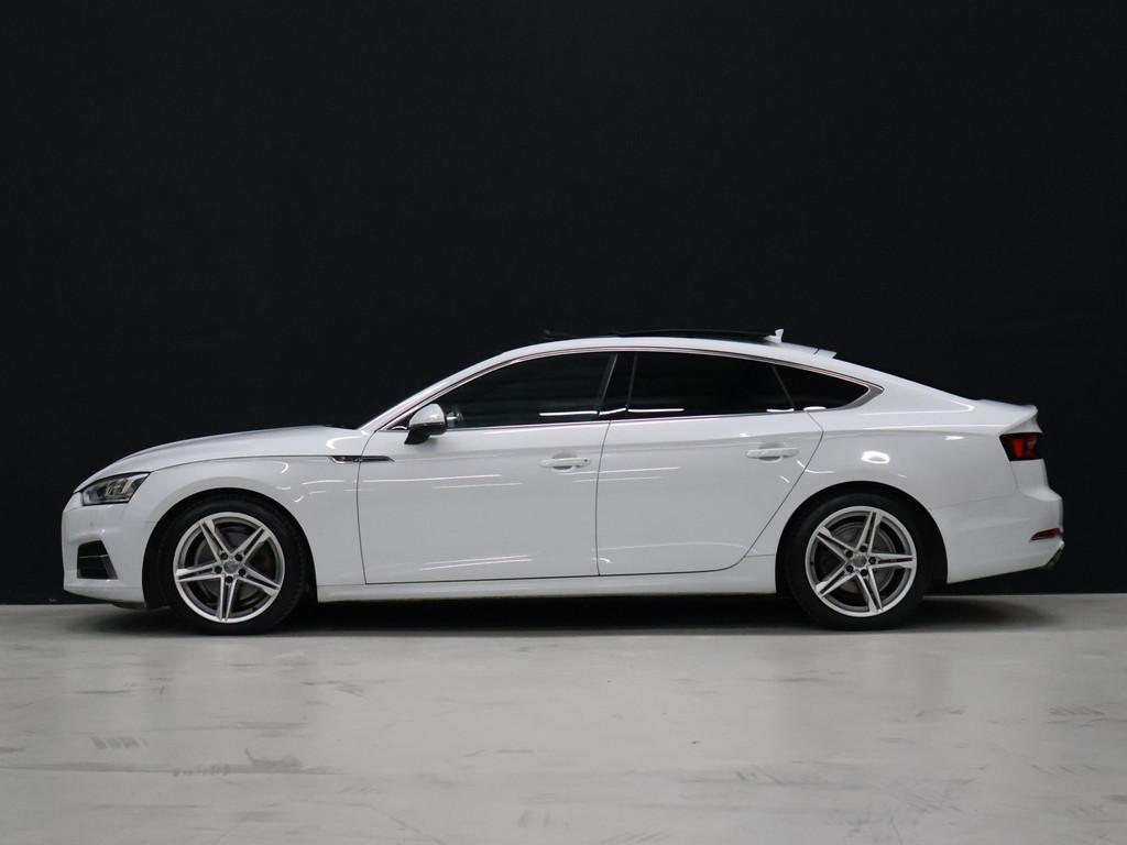 Audi A5 Sportback 40 TFSI S Line Sport [SCHUIFKANTELDAK, STU, Gebruikt, 4 cilinders, Wit, Bedrijf