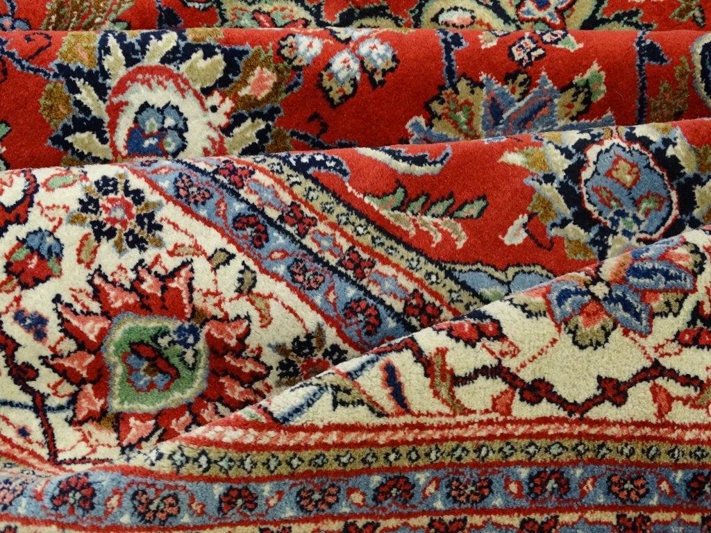 Perzisch tapijt - Sarouk - 400 x 265 cm - Handgeknoopt, Crème, Antiek - Klassiek - Modern - Eclectisch, -, -