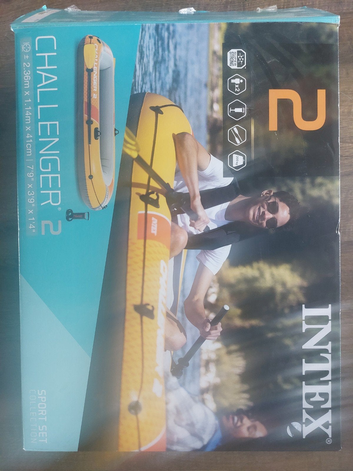 Intex Challenger 2 Opblaasboot + Pomp & Peddels, Ophalen of Verzenden, Zo goed als nieuw
