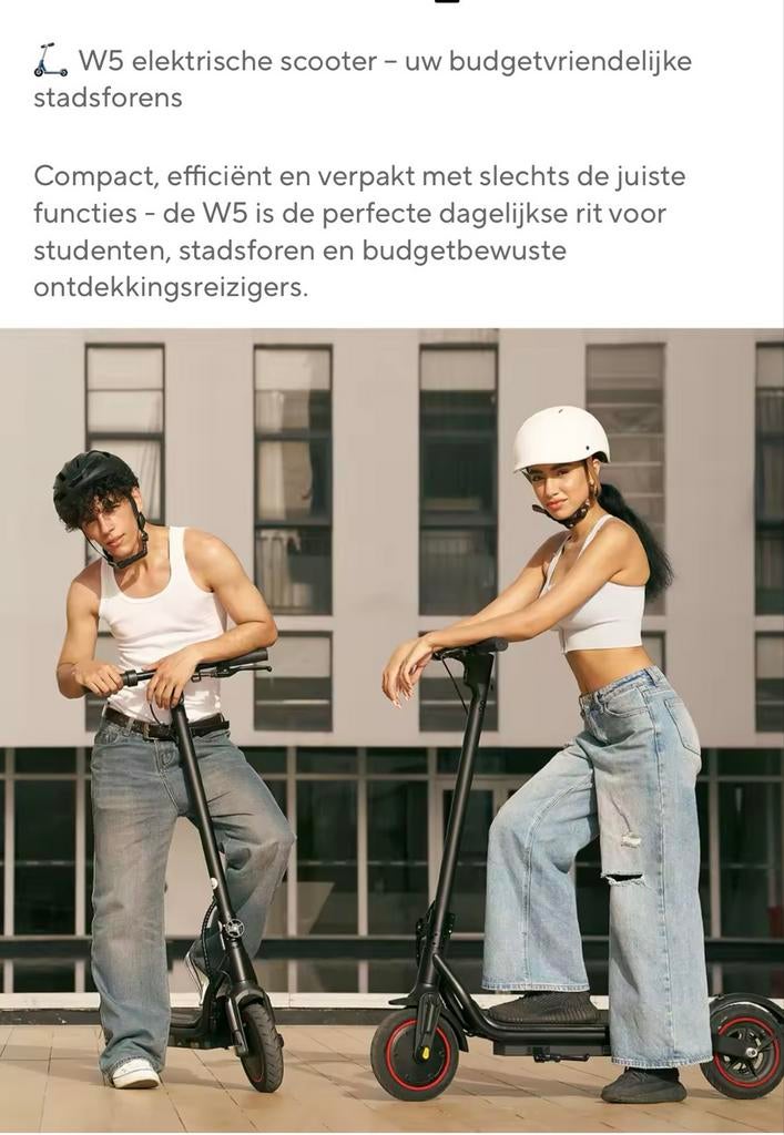 NIEUW W5 Elektrische Step 8,5 inch luchtbanden 350W 7,8Ah, Ophalen of Verzenden, Nieuw, Elektrische step (E-scooter)
