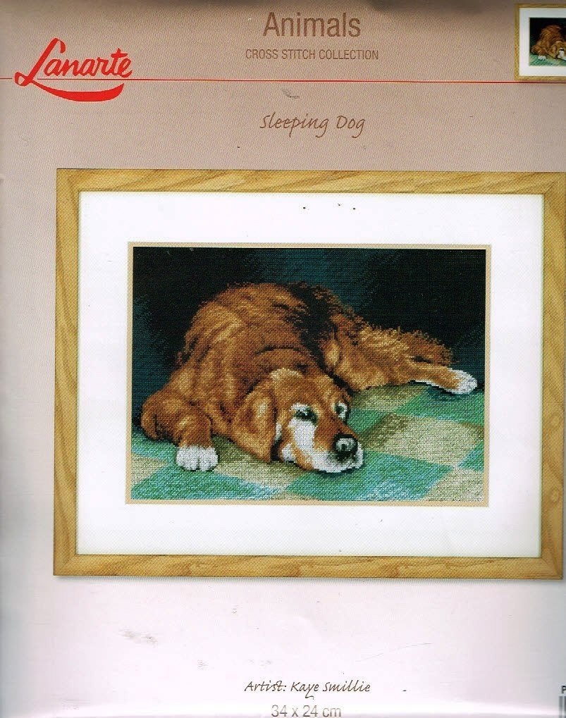 Cado lanarte borduurpakket, SLEEPING DOG, Ophalen of Verzenden, Nieuw, Handborduren, Borduurpakket