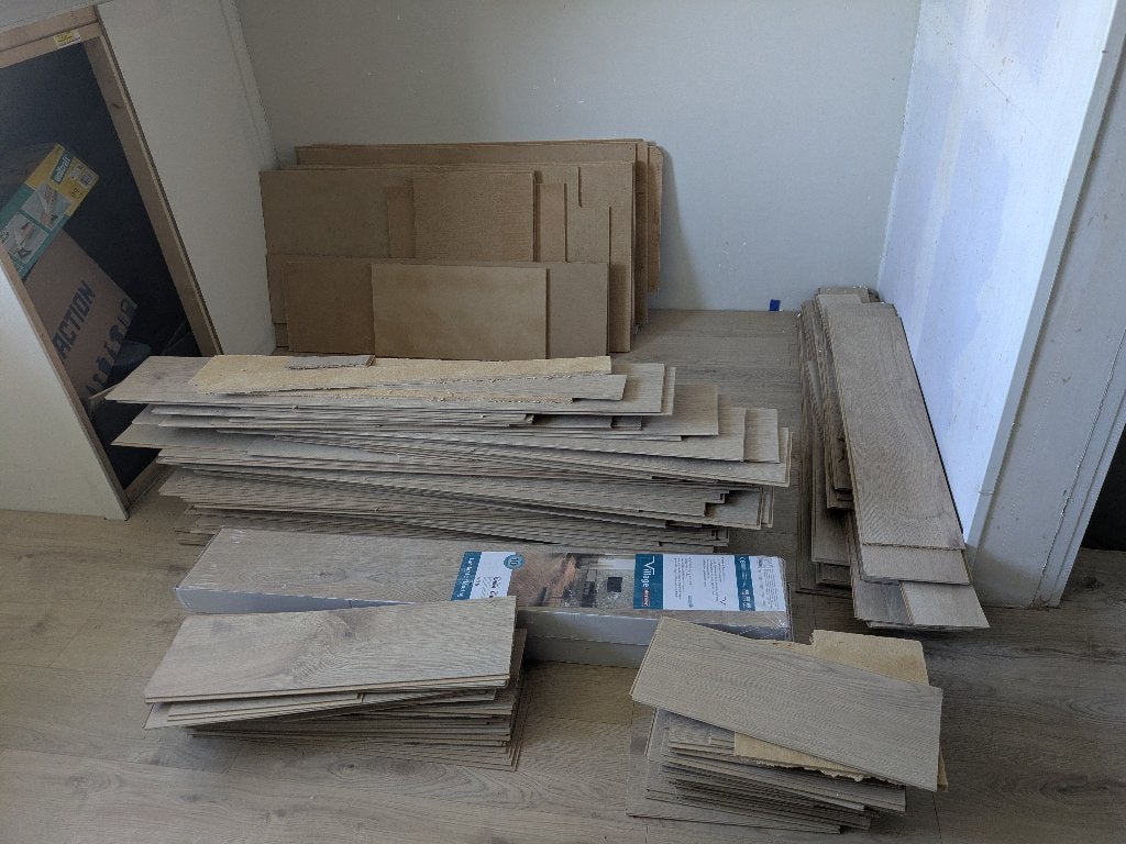 Laminaat + ondervloer, Doe-het-zelf en Verbouw, Vloerdelen en Plavuizen, Ophalen, Gebruikt, 50 tot 150 cm, 10 m² of meer