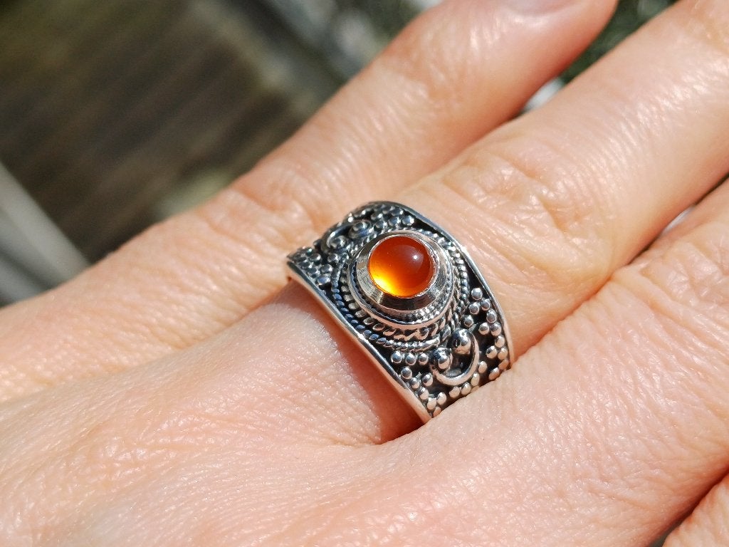 Vanoli 925 zilveren ring carneool agaat maat 17 en 20,25, Daiva1973@hotmail.com, Vanoli, Amsterdam, Nieuw
