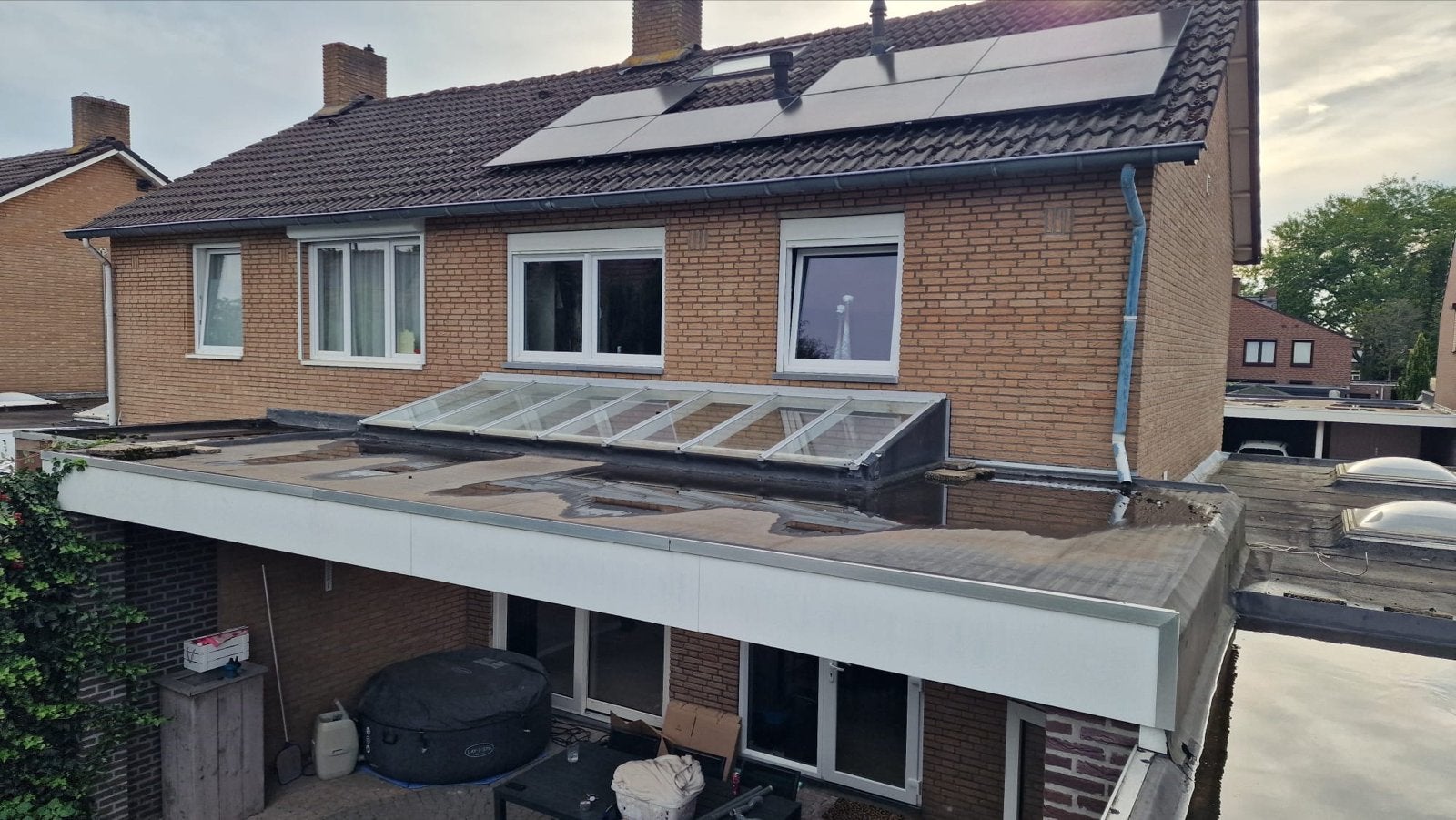 Lichtstraat met houten kozijnen en enkel glas, Ophalen, Gebruikt, Minder dan 80 cm, Dakraam
