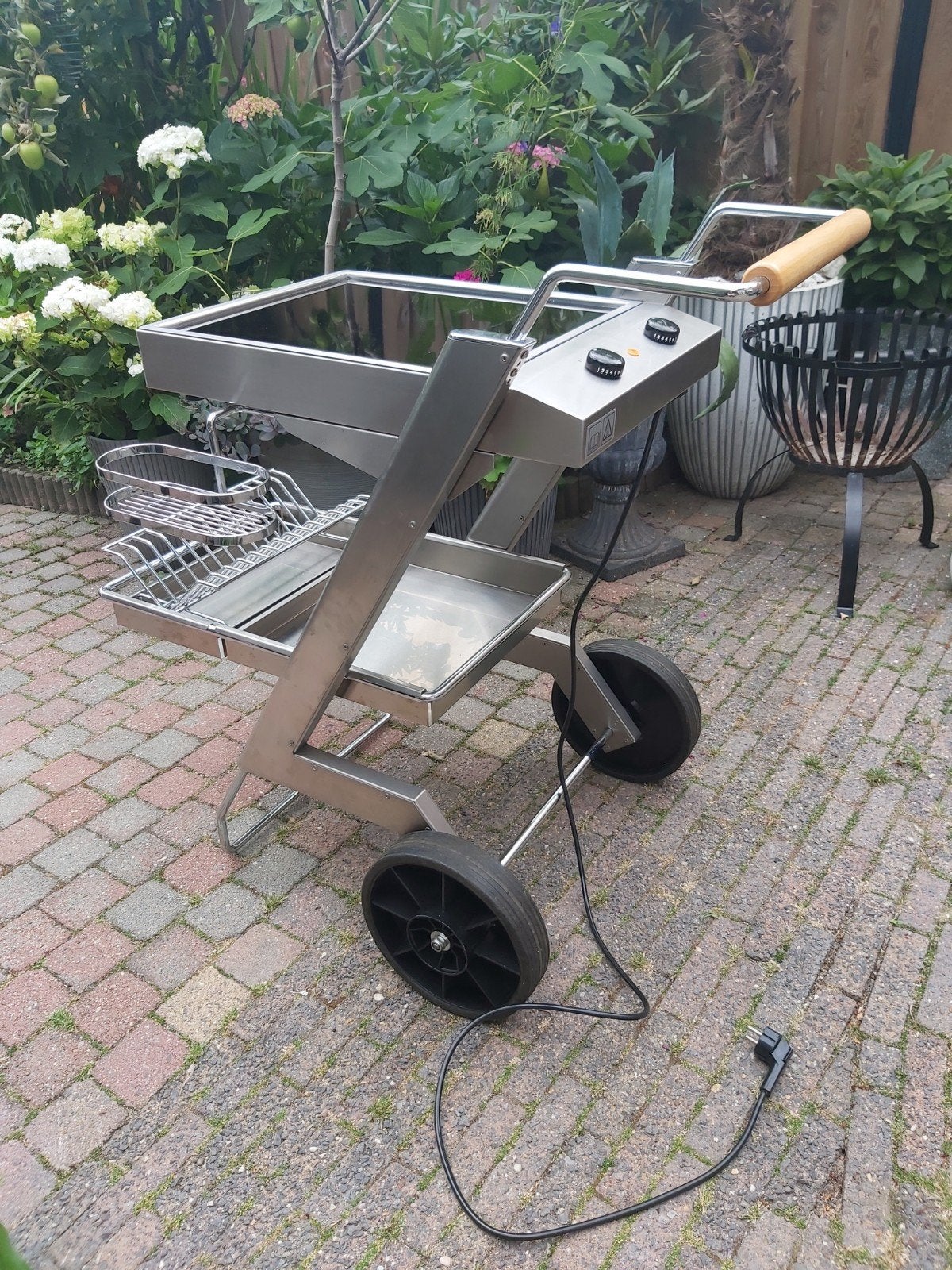 Rvs elektrische grillplaat 2 zones., Ophalen
