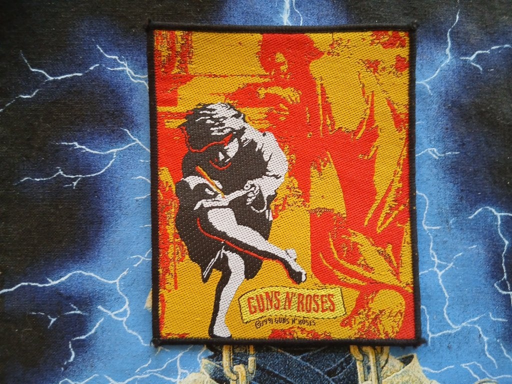 Guns N' Roses mooie  1991 vintage Use Your Illusion patch 15, Ophalen of Verzenden, Nieuw, Kleding