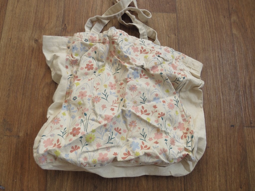 canvas gebloemde tas 36 cm x 36 cm x 12 cm, Sieraden, Tassen en Uiterlijk, Tassen | Damestassen, Ophalen of Verzenden, Gebruikt