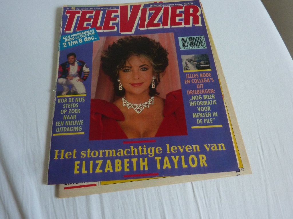 TELEVIZIER 1989-LIZ TAYLOR-ROB DE NIJS-TOPPOP, Verzenden, 1980 tot heden, Tijdschrift