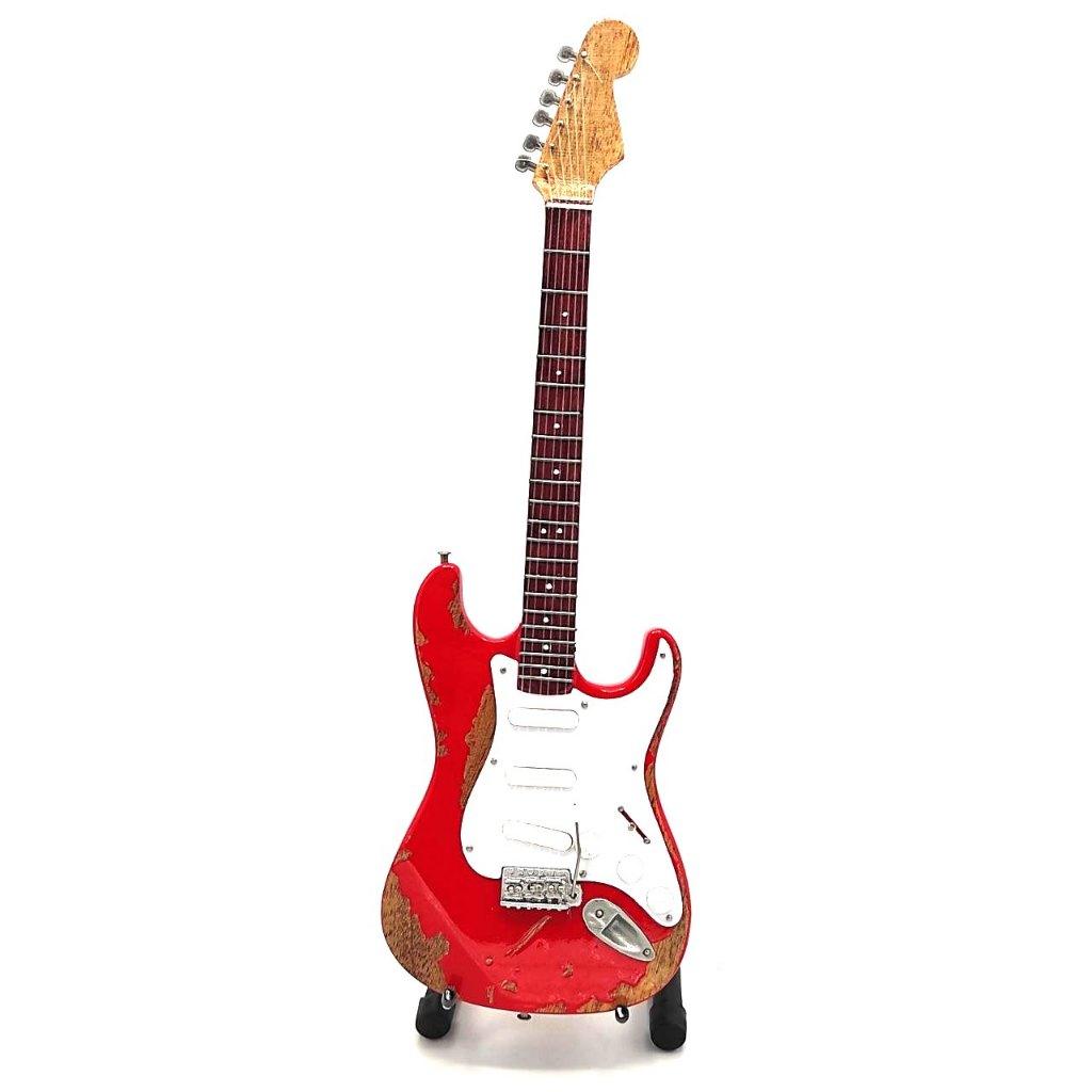 Maneskin rode miniatuur gitaar van hout mini guitar deco, Info@deconoord.nl, Deco Noord, Nieuw, Ophalen of Verzenden