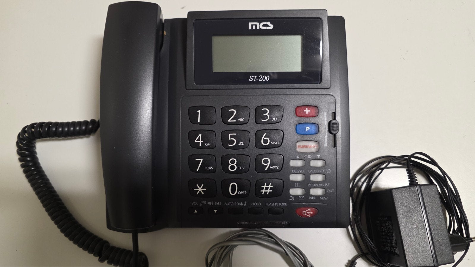 MCS ST-200 Vaste Telefoon met Display - Zwart, Ophalen of Verzenden, Zo goed als nieuw
