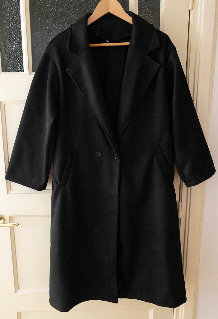 Dames lange zwarte lichte tussenjas / mantel jas, M, NIEUW, Ophalen of Verzenden, Nieuw, Maat 38/40 (M), Zwart
