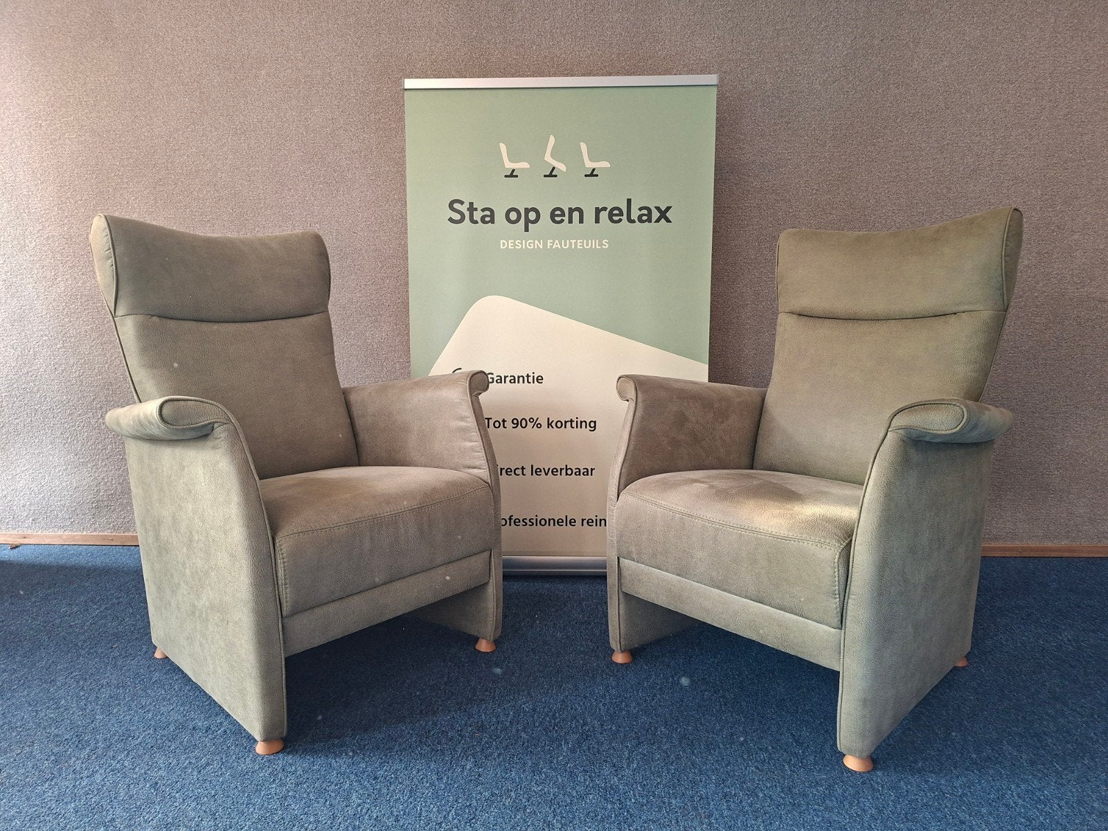 Prachtige set bij zet fauteuils Prominent Zo goed als nieuw!