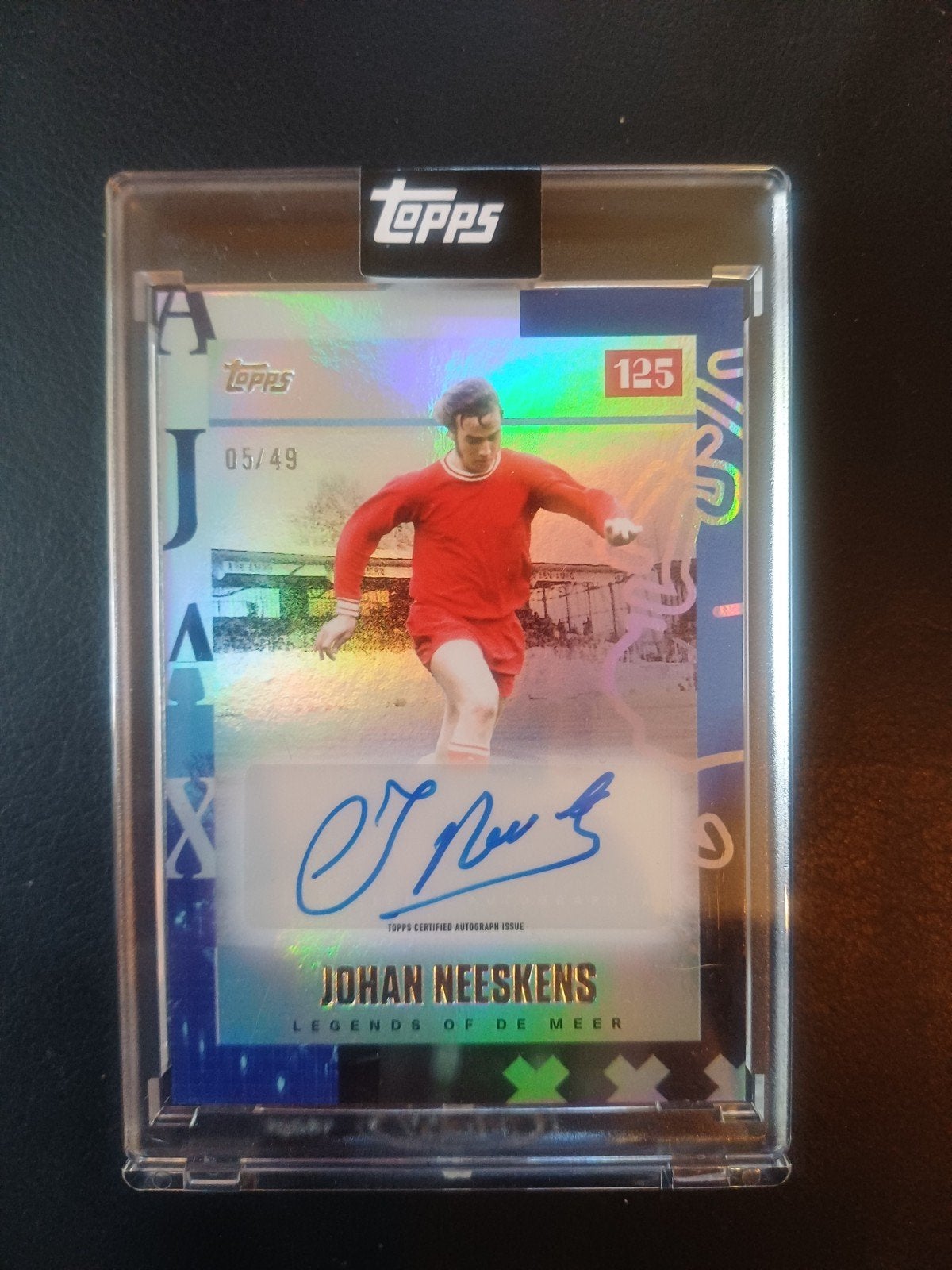 Johan Neeskens Topps Legends of de Meer Autograph Kaart, Verzamelen, Ophalen, Zo goed als nieuw, Ajax, Spelerskaart