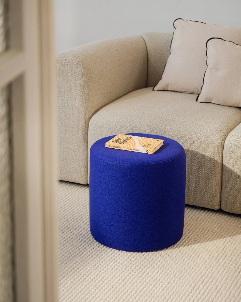 noo.ma poufen - Folk Pouf Tall in Blueberry Pie, Ophalen, Rechthoekig, 125 cm of meer