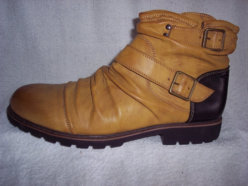 Halfhoge Schoen, Enkellaars Mt 45 Mosterdgeel, Overige kleuren, Boots, Nieuw, Ophalen of Verzenden