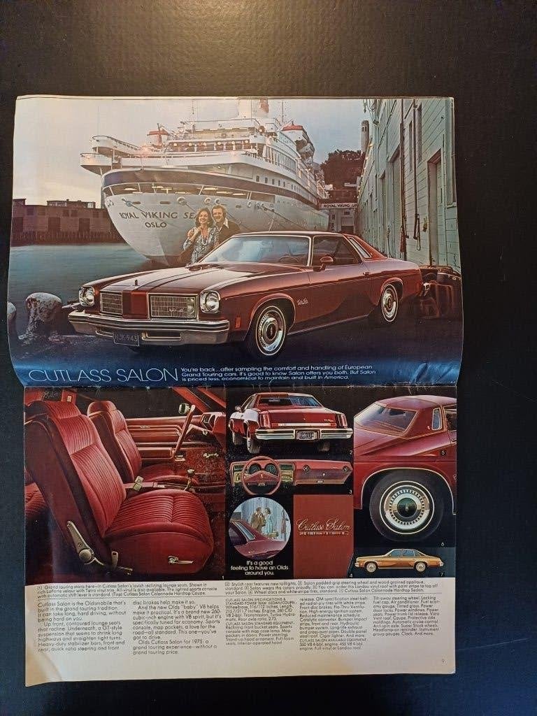 OLDSMOBILE 1975 dealer brochure folder origineel U.S.A., Ophalen of Verzenden, Zo goed als nieuw, Overige merken