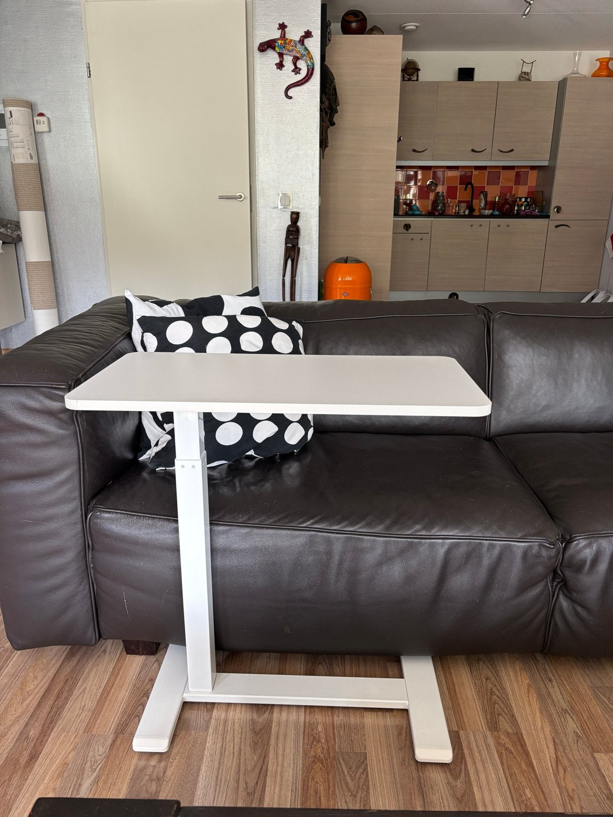 Verstelbare bijzettafel/laptoptafel - Ikea Bollsidan, Ophalen, Metaal of Aluminium, 55 tot 75 cm, Zo goed als nieuw