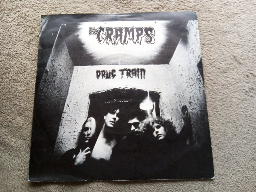 original single- the cramps- drug train  *1980*, Fotohoes, Overige genres, 7 inch, Ophalen of Verzenden