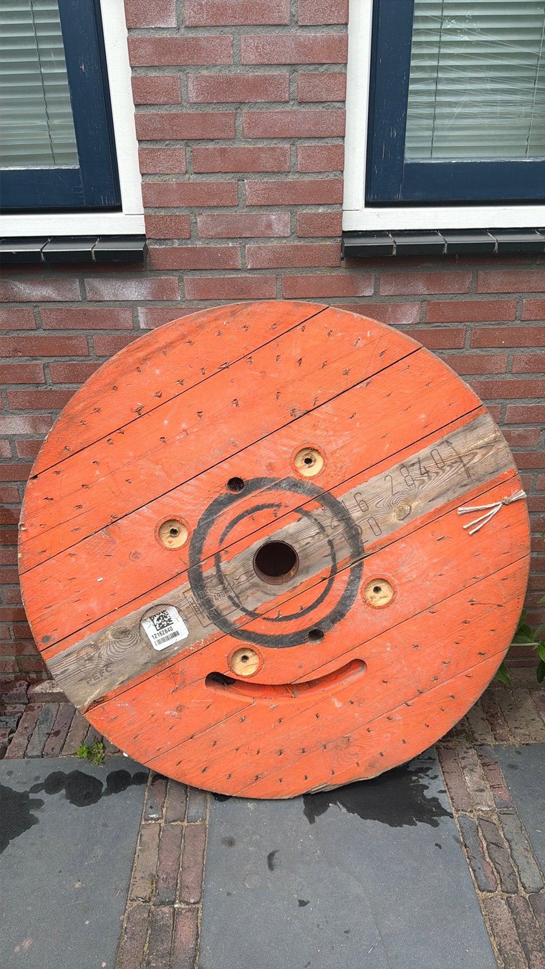 Gratis Blad van en kabelhaspel 120 diameter 6 dik, Ophalen, Gebruikt, Plank, Minder dan 200 cm