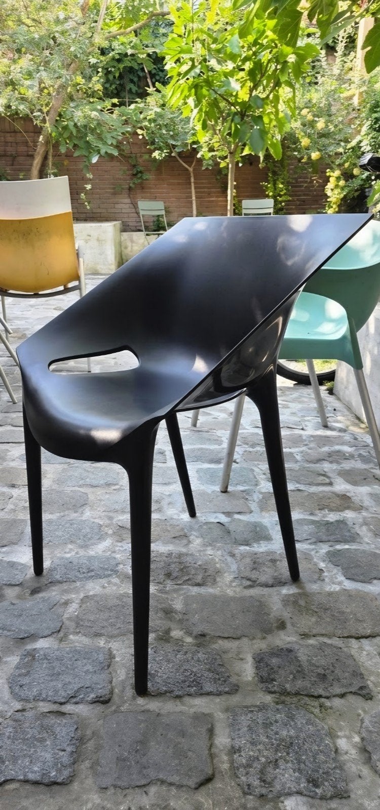 originele Kartell Dr. YES stoel donkergrijs, Tuin en Terras, Ophalen, Gebruikt, Plastic, Stapelbaar