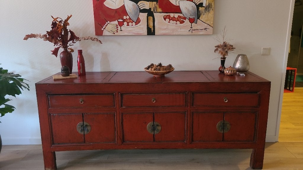 Chinese dressoir kast, Huis en Inrichting, Ophalen, Gebruikt, 150 tot 200 cm, Chinese kast