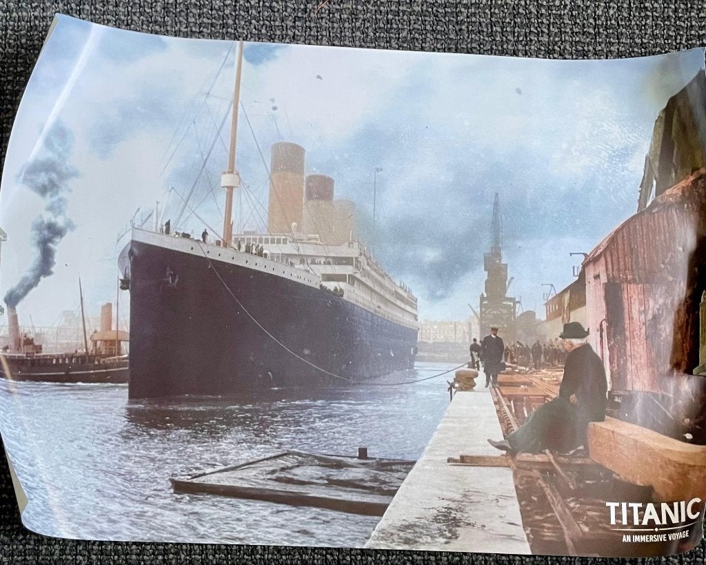 Gave Titanic Poster 2x, Rechthoekig Liggend, Ophalen of Verzenden, Zo goed als nieuw, A1 t/m A3