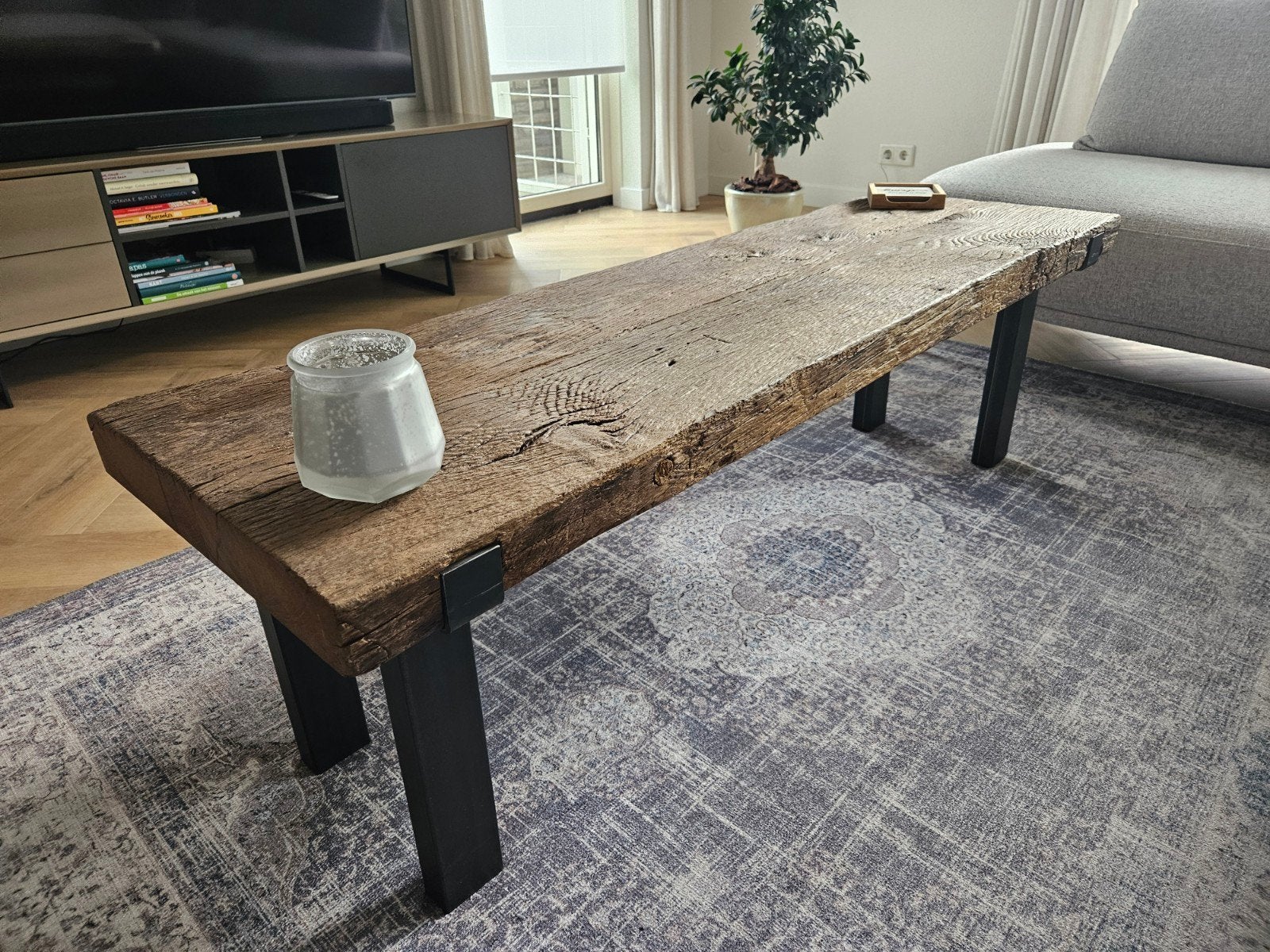 Salontafel, Huis en Inrichting, Tafels | Salontafels, Ophalen, Minder dan 50 cm, 100 tot 150 cm, Industrïeel