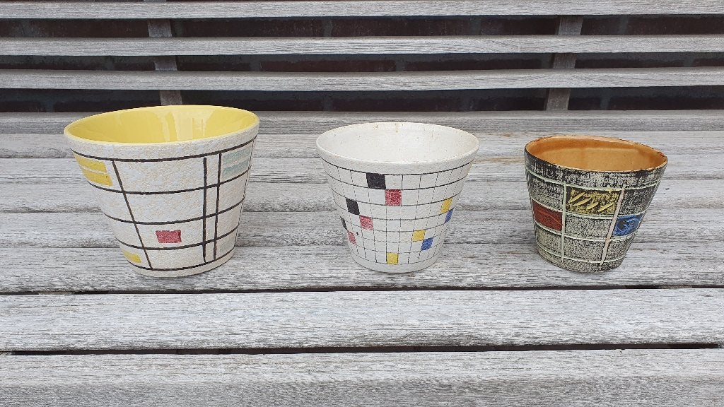 Vintage bloempotten, Ophalen, Rond, Binnen, Zo goed als nieuw