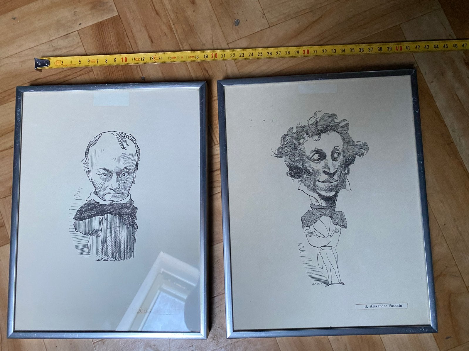 David Levine gesigneerde karikaturen (2 stuks) uit new york, Verzenden, Tekening, Pentekening, Gesigneerd