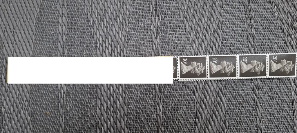 postzegel engeland machin uitgave rolzegel 20 P, Verzenden