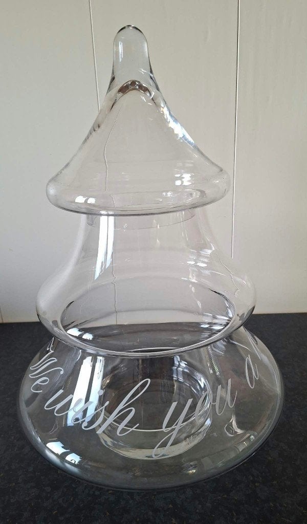 Riviera Maison glazen kerstboom jar, Ophalen of Verzenden, Zo goed als nieuw
