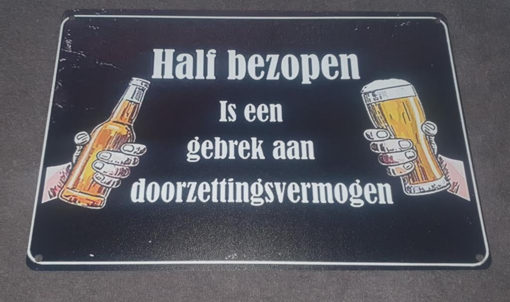 Wandbord voor in de man cave, bar, kroeg of garage., Ophalen of Verzenden, Nieuw