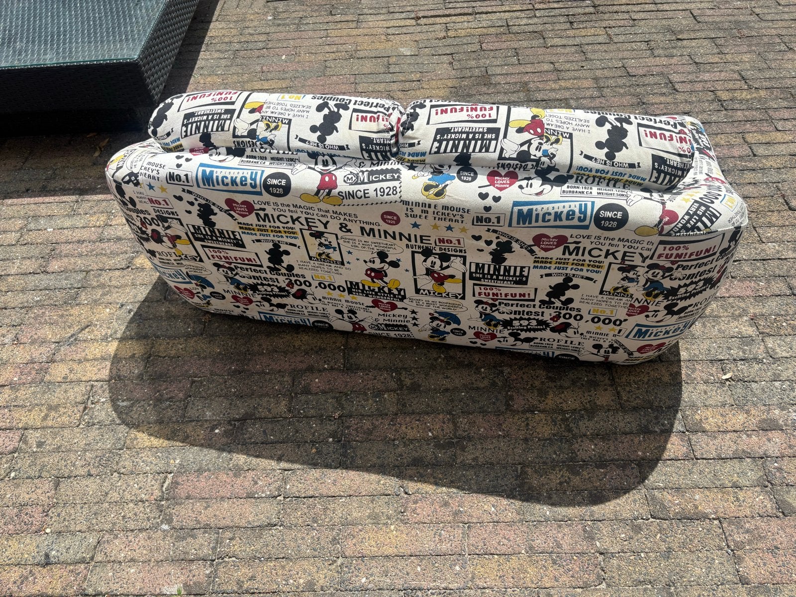 Mickey Mouse design bankje - Uniek en Speels Design, Gebruikt, Overige maten, Minder dan 75 cm, Ophalen of Verzenden