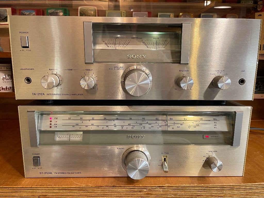 Sony - TA-212 A versterker en bijpassende tuner ST-212AL, Ophalen, Gebruikt, Minder dan 60 watt, Sony