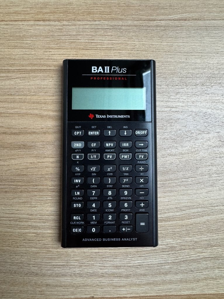 Texas Instruments BA II Plus Professional, Ophalen, Grafische rekenmachine, Zo goed als nieuw