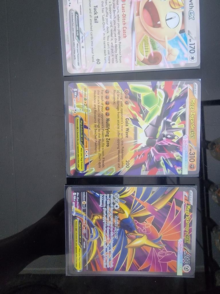 Pokémon Kaarten: Mega Zygarde EX, Mega Skarmory EX, Meowth, Ophalen of Verzenden, Nieuw, Meerdere kaarten