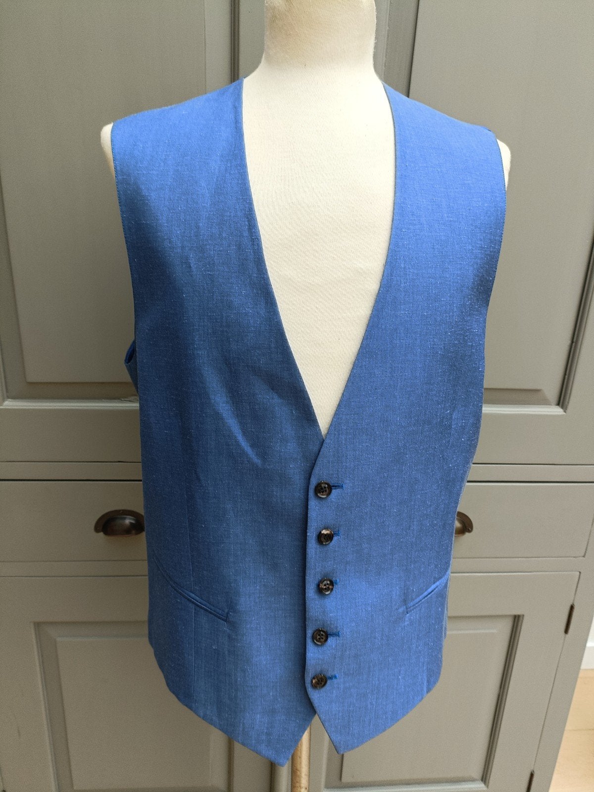 Gilet van Dutch Dandies, Maat 52/54 (L), Blauw, Ophalen of Verzenden, Zo goed als nieuw