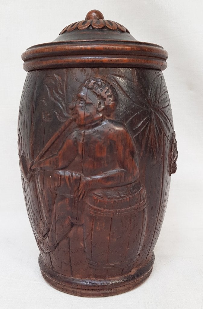 Tabakspot hout zwarte figuur., Ophalen of Verzenden, Zo goed als nieuw, Tabaksdoos of Verpakking