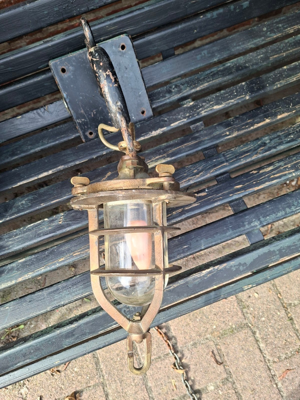 oude maritieme scheepslantaarn    2 stuks, Ophalen, Netvoeding, Minder dan 50 watt