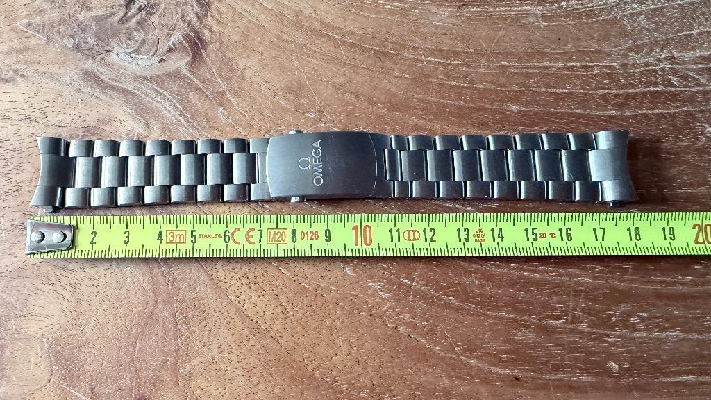 OMEGA Titanium 22mm horlogeband (1590 867) 18cm lang, Overige materialen, Polshorloge, Overige materialen, Ophalen of Verzenden