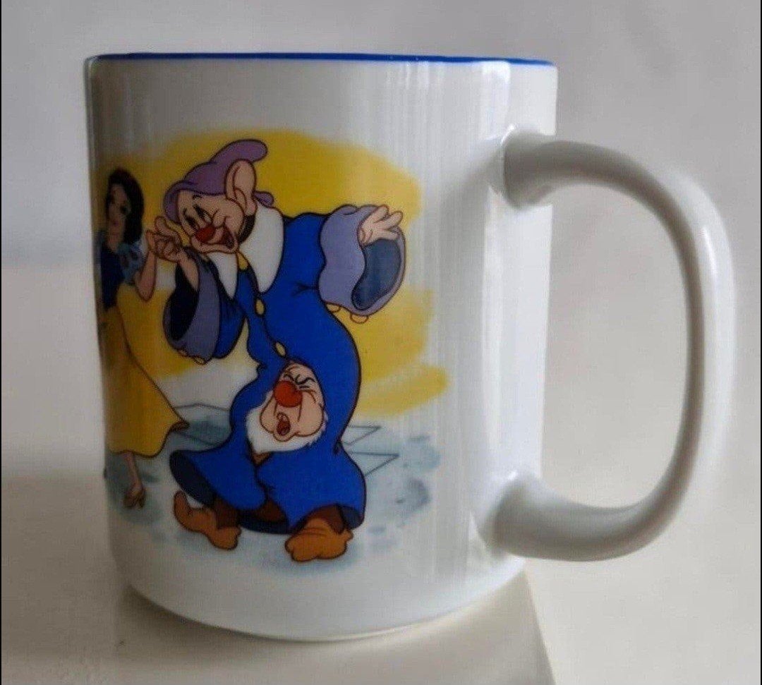Vintage Disney Sneeuwwitje en de Zeven Dwergen Mok, Verzamelen, Ophalen of Verzenden, Sneeuwwitje of Doornroosje, Zo goed als nieuw