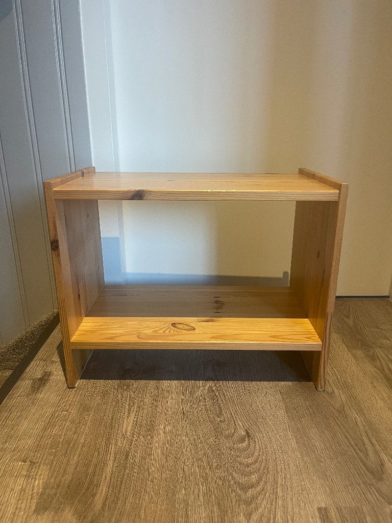 2 nachtkastjes hout, Ophalen, Gebruikt, Minder dan 45 cm, Minder dan 55 cm