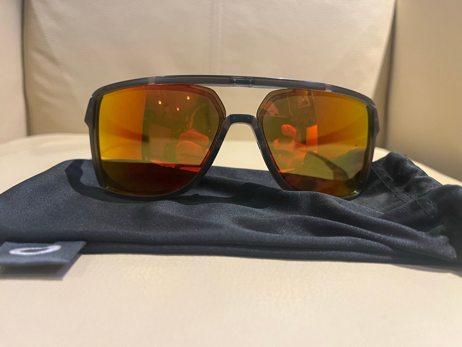 Oakley Castel Matte Grey Smoke/Prism Ruby, Zonnebril, Oranje, Ophalen of Verzenden, Zo goed als nieuw