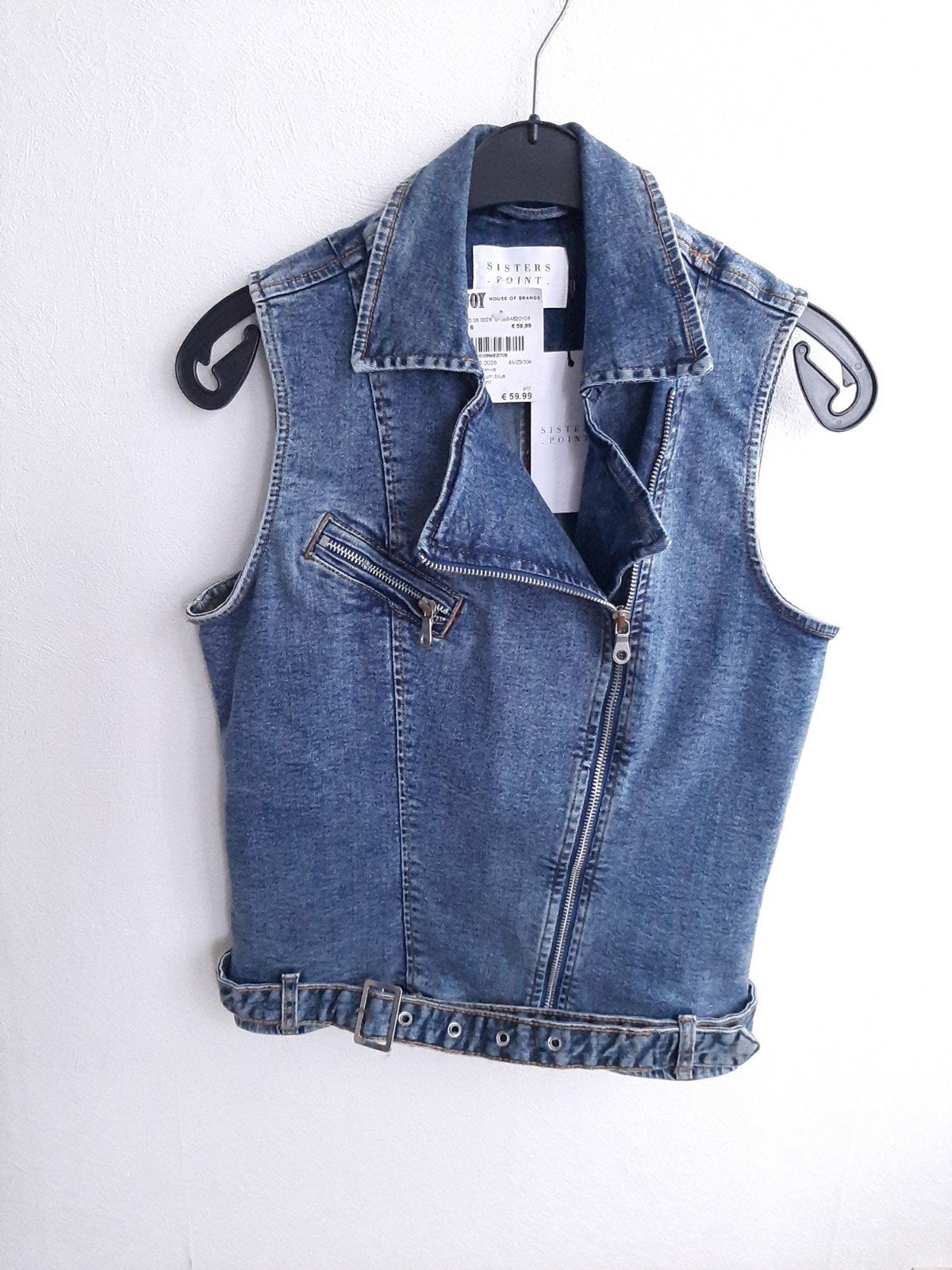 Sisters Point spijker biker gilet maat S, Kleding | Dames, Jassen | Zomer, Blauw, Sisters Point, Nieuw, Ophalen of Verzenden