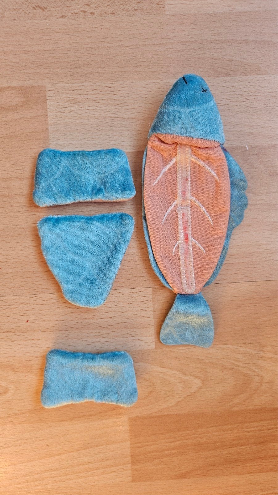 Stoffen vis - speelkeuken, Kinderen en Baby's, Speelgoed | Speelkeukens, Ophalen of Verzenden, Gebruikt, Overige materialen, Speelkeuken-accessoire