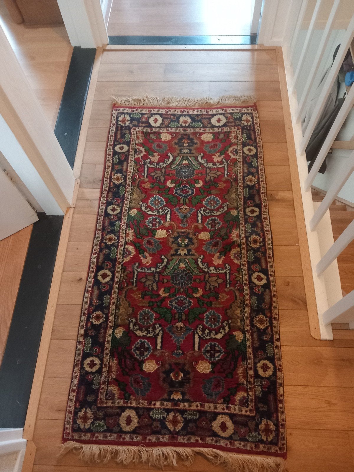 Oosters tapijt 68x148 cm, Ophalen, Gebruikt, Blauw, 100 tot 150 cm