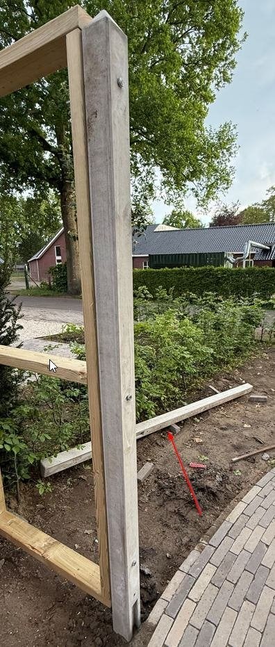 Beton Tussenpaal met Diamantkop 8.5 x 8.5 x 275 cm - Grijs, Tuin en Terras, Ophalen, Nieuw, 250 cm of meer, Palen